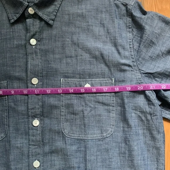 JCrew indigo chambray work shirt - Picture 5 of 7